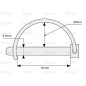 Trzpień zabezpieczjący na wał, Sworzeń Ø9.5mm x 57mm