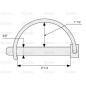 Trzpień zabezpieczjący na wał, Sworzeń Ø9.5mm x 57mm