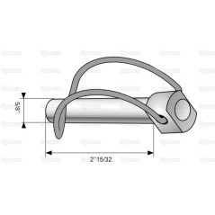 Trzpień, Sworzeń Ø16mm x 62mm 