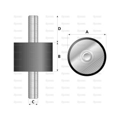 Wałek - Śruba do Śruba, Ø75mm.