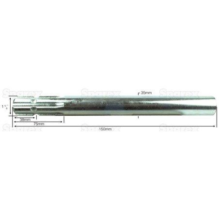 Wałek przedłużający WOM - 1 3/8'' - 6 Klin, Długość: 150mm