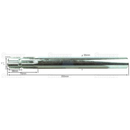 Wałek przedłużający WOM - 1 3/8'' - 6 Klin, Długość: 200mm
