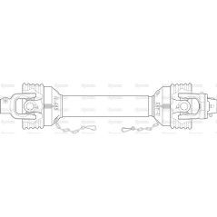 Weasler Wałek odbioru mocy-kompletny - (Lz) Długość: 1010mm, 1 3/8'' x 6 frezów, bolec szybkiego zwalniania to 1 3/8 x 6...