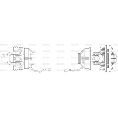 Weasler Wałek odbioru mocy-kompletny - (Lz) Długość: 1010mm, 1 3/8'' x 6 frezów, bolec szybkiego zwalniania to 1 3/8 x 6...