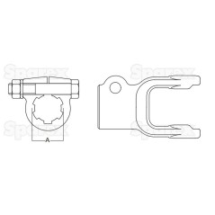 Widelki profilowane zaciskowe (Wymiar krzyżaka: 30.2 x 92mm) Rozmiar: 1 3/8-6 Wieloklin