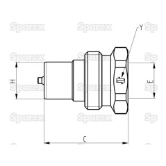 Wtyczka hydrauliczna - 1/2''BSP - VVS seria 