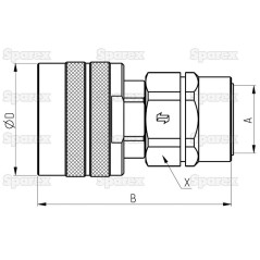 Wtyczka hydrauliczna 1''BSP - CVV seria 