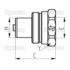 Wtyczka hydrauliczna 3/8''NPT - PVVM seria 