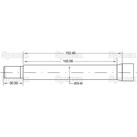 Ząb ładowacza - Prosta - łyżka 1290mm, Wielkość gwintu: 3/4'' (Okrągły) Zastępuje: 280016