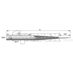 Ząb ładowacza - Prosta 1250mm, (Gwiazda) Zastępuje: 5500017B 