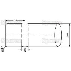 Ząb ładowacza - Prosta 1400mm, (Gwiazda) Zastępuje: 55000180