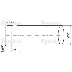 Ząb ładowacza - Prosta 760mm, (Gwiazda) Zastępuje: 55000110