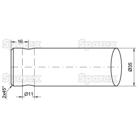 Ząb ładowacza - Prosta 760mm, (Gwiazda) Zastępuje: 55000110