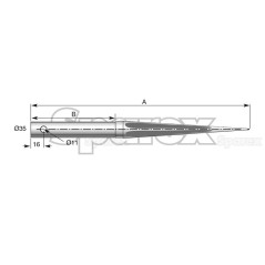 Ząb ładowacza - Prosta 760mm, (Gwiazda) Zastępuje: 55000110 