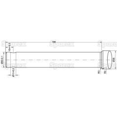 Ząb ładowacza - Prosta 760mm, (Gwiazda) Zastępuje: 5500004