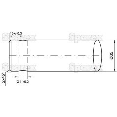 Ząb ładowacza - Prosta 760mm, (Gwiazda) Zastępuje: 5500011