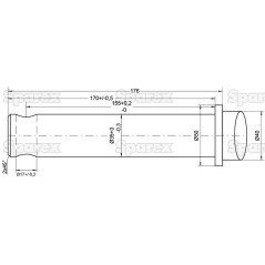 Ząb ładowacza - Prosta 850mm, (Gwiazda) Zastępuje: DF035NOUVEAU