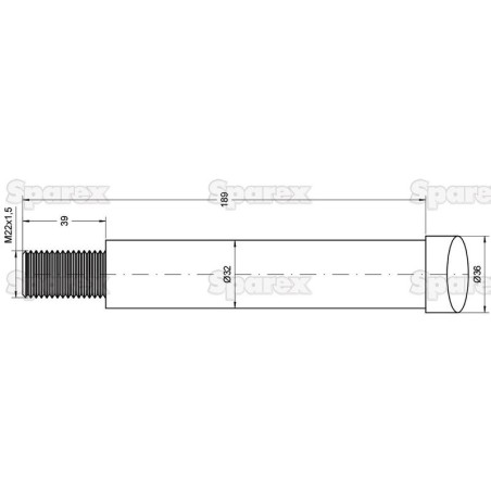 Ząb ładowacza - Prosta 850mm, Wielkość gwintu: M22 x 1.50 (Tapered Square) Zastępuje: M6678898