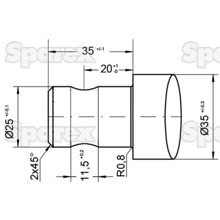 Ząb ładowacza - Prosta 860mm, (Gwiazda) Zastępuje: 55000020