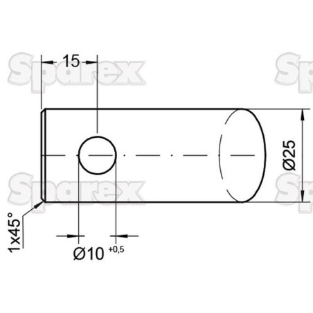 Ząb ładowacza - Zakrzywiony 440mm, (Okrągły) Zastępuje: DC025440